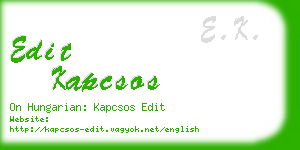 edit kapcsos business card